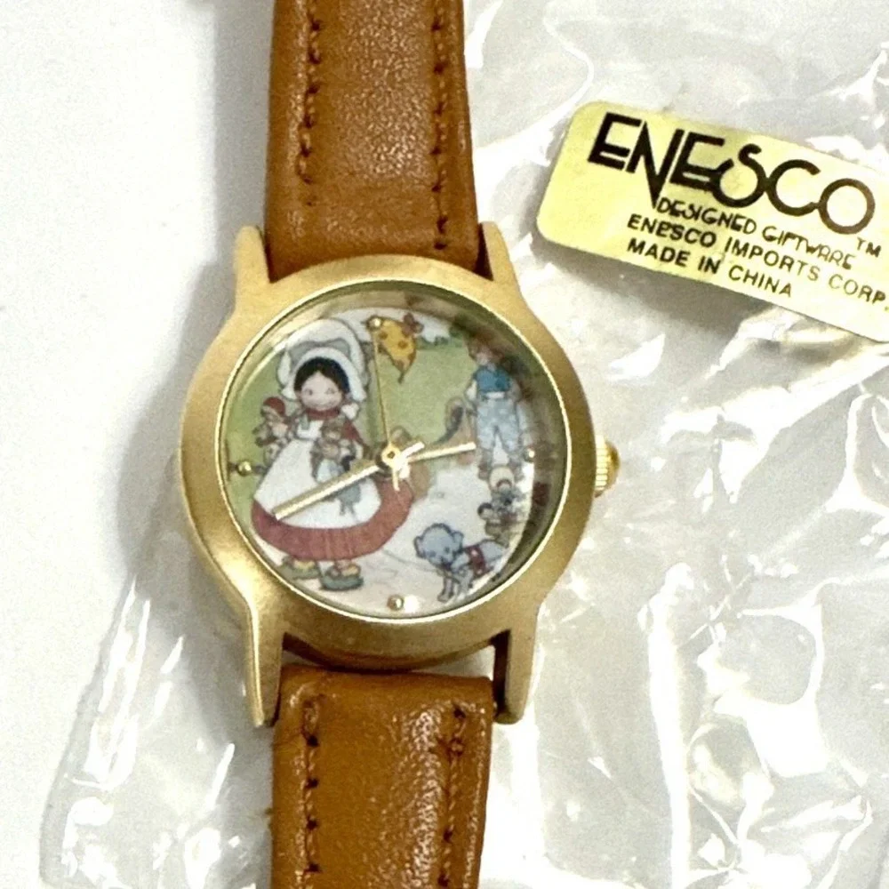 Vintage 1997 Enesco Lucie‎ Attwell Collectible Illustrated Watch NWT Wristwatch